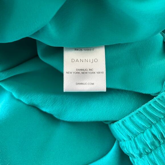 EUC DANNIJO Silk Neon Turquoise Boxing Shorts 100% Silk Sz Large Drawstring Teal - Picture 10 of 16